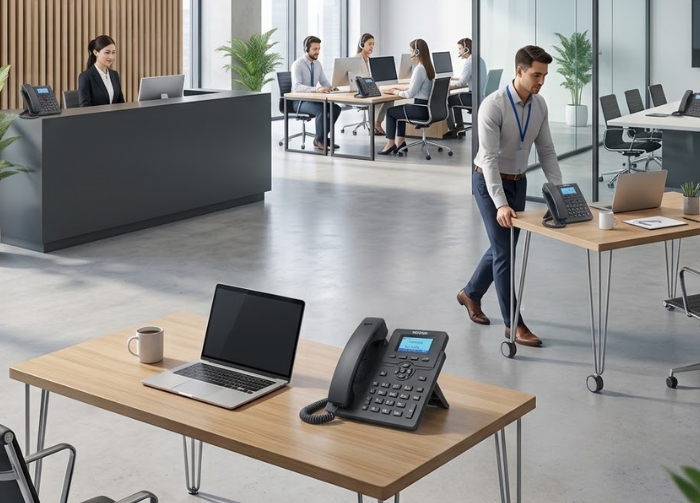Dinstar C60U-W untuk meja kerja kantor modern